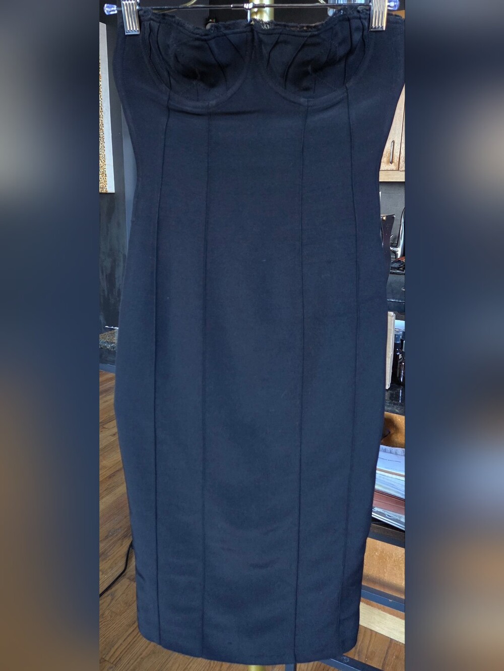 Dolce & Gabbana Corset Black Pencil Dress Italy IT40 S4